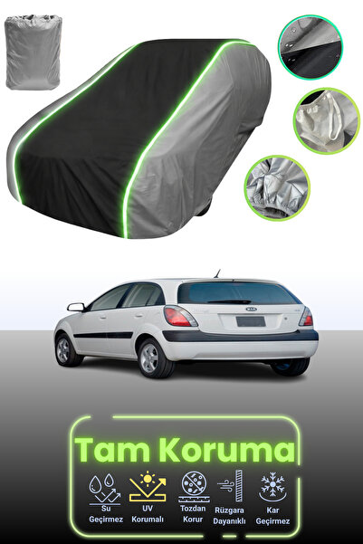 Dokaca Neo غطاء حماية للسيارة باللون الرمادي والأسود والرمادي النيون قماش مجد...