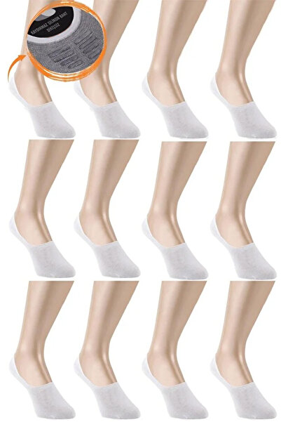 Scarpebutik 12 опаковки летни мъжки противоплъзгащи силиконови безшевни невидими чорапи за балерини