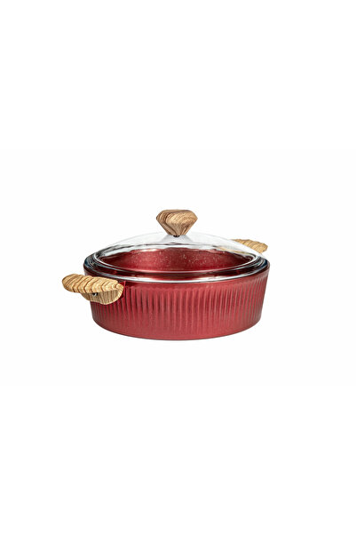 Febern Premium Bio Granit Alüminyum Döküm Nisch Tencere Metalik Kırmızı | 26 cm