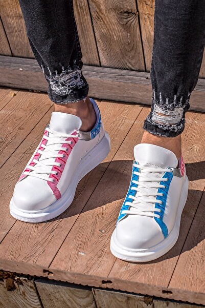 Chekich Ch254 - Cbt Pittura Men's Shoes 420 Blue-Pink Embroidery