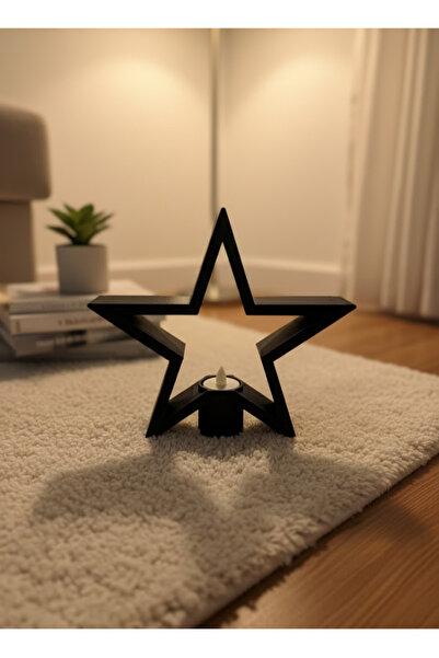 ASTRALTECH Star Candle Holder Black