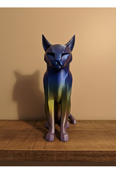 Marsilyan Koyu Rainbow Kedi Biblo Modern Salon ve Raf Dekoru (IEG34456)