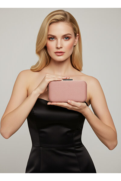 Biçanta Geantă de seară pentru femei, cu mâner cu lanț din piele de căprioară de lux, pentru nuntă, logodnă, absolvire