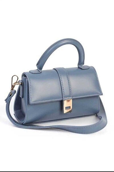 ÖZÜM TAKI Women's Small Size Classic Hand and Shoulder Bag Blue