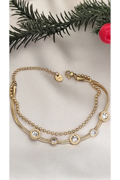 DİAVENTA TAKI VE AKSESUAR سلسلة دوريكا باجيت من الفولاذ 100%، سوار من الفولاذ...