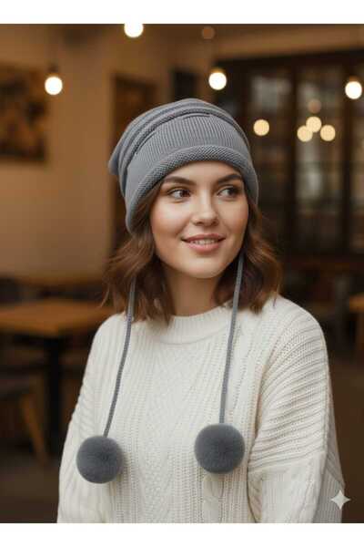 Betülce Women's Self-Patterned Knitwear Beanie |   Soft Textured, Winter Hat