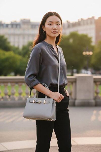 GİYU SHOP Kadın Tokalı El Ve Omuz Çantası