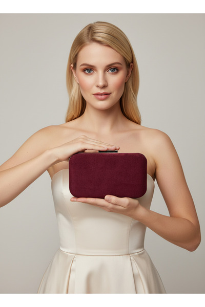 Biçanta Βραδινό φόρεμα γυναικεία τσάντα με λαβή από σουέντ πολυτελείας σε μπο...