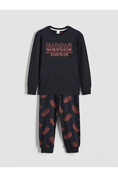 LC Waikiki Set de pijamale pentru băieți Stranger Things cu imprimeu (W5)