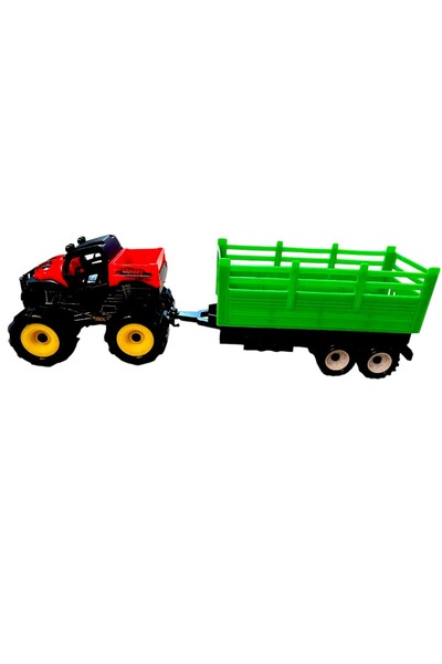 OEM Jucarie tractor cu remorca, kidsNplay, plastic, multicolor, lungime 28 cm...