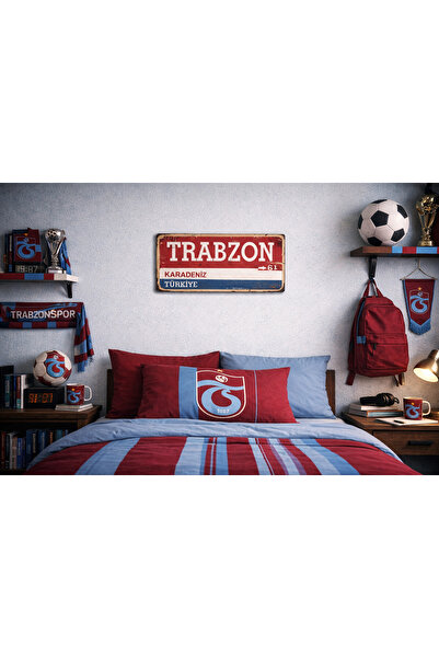 Generic Trabzon Retro Duvar Tablosu 26x16 cm – Dekota Dijital Baskı, Çift Tar...