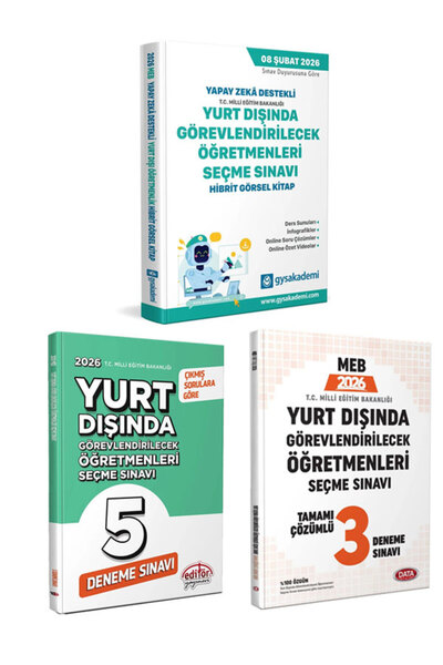 Data Yayınları 2026 MEB Yurt Dışında Görevlendirilecek Öğretmenleri Seçme Sın...