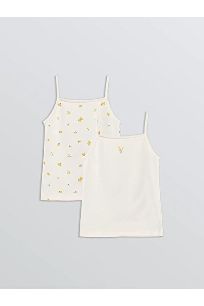 LC Waikiki Square Neck Floral Girls' Tank Top 2-Piece (W5)