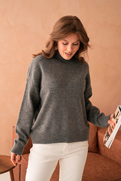 Park Karon Pulover de tricotat cu textura moale pentru femei 8488Sw