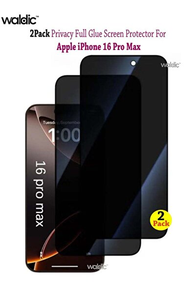 Generic 2 Pack Apple iPhone 16 Pro Max Privacy Invisible Shield Tempered Glass Screen Protector