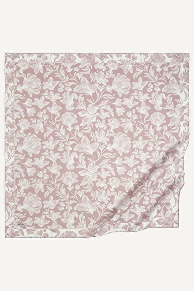 SilkTouch وشاح طبيعي بنمط الزنبق الوردي