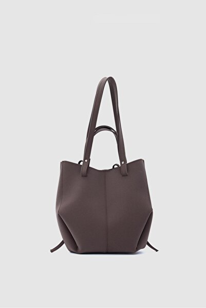 Shule Bags حقيبة كتف تشامب سيتي من جلد الغزال باللون البني