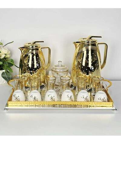 Damanhoor 22 Piece Tea And Coffee Set Complete Home Office And Wedding Gift Collection