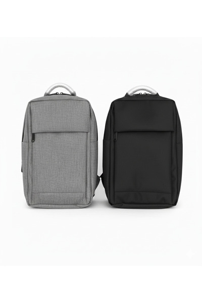 Generic Minimalist Laptop Backpack – Water Resistant, Lightweight Business & Travel Bag (Black / Grey)