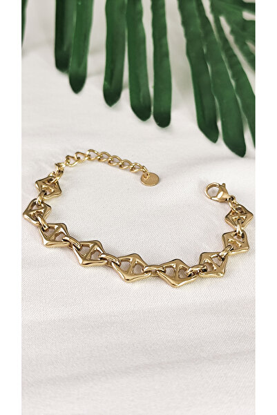 DİAVENTA TAKI VE AKSESUAR سلسلة هرمية من الفولاذ 100%، سوار من الفولاذ 316L ل...