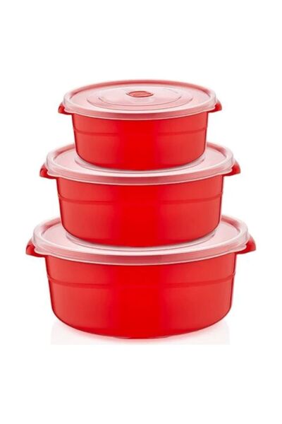 demirel plastik Hobby Life 3'lü Mikrodalga Tencere Seti & Buhar Kapaklı Sakla...
