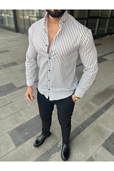 blackpanther ÇİZGİLİ LİKRASIZ REGULAR ERKEK GÖMLEK