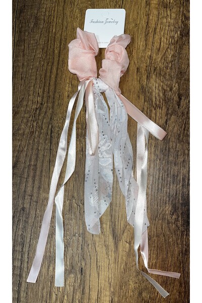 gülümse gel Kız Çocuk Fiyonk Tül Kurdela Saten Simli Pullu Lastik Toka Tüllü ...