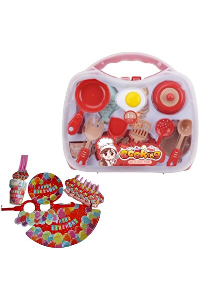 OEM Set petrecere copii, 36 piese, cu jucarie set ustensile gatit, kidsNplay,...