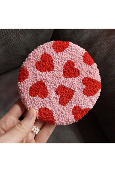 Goong 2’li Punch Araba Bardak Altlığı- Kalp Desenli