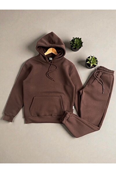 Pablomoda قصة فضفاضة 3 Thread K بغطاء رأس طقم علوي وسفلي من الصوف السميك، طقم...