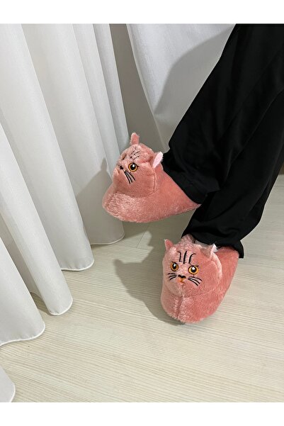 Esra panduf peluş mazeme kedi figürlü ev botu