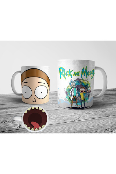 Pixxa Morty Sanchez Mug with Bottom Mouth Design