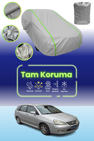 Dokaca Neo Gray Neon Corded Fabric Suzuki Liana Wagon 1 Compatible Car Cover Auto Tarpaulin Car Tarpaulin Protection Cover