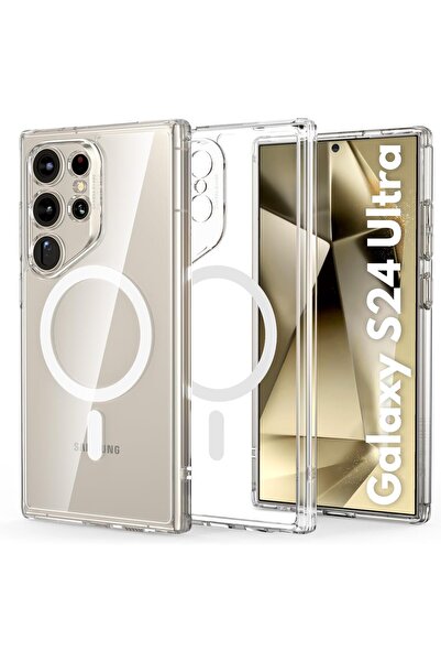 ESR Classic Hybrid HaloLock Case Compatible with MagSafe for Samsung Galaxy S24 Ultra