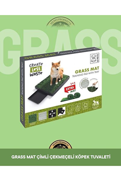 M-PETS Grass Mat Çimli Çekmeceli Köpek Tuvaleti 58x46 cm