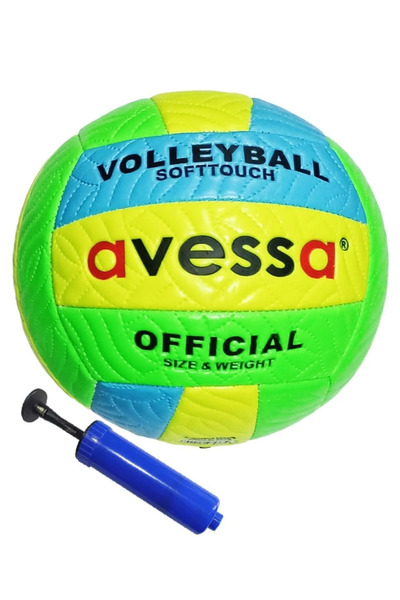 AVESSA Vlm-700 Makina Dikişli Soft Touch 280 gr Fosforlu Deri Voleybol Topu N...