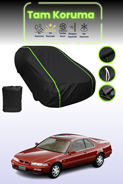 Dokaca Neo Black Neon Corded Fabric Honda Legend 1 Coupe Compatible Auto Tarpaulin Car Tarpaulin Protection Cover