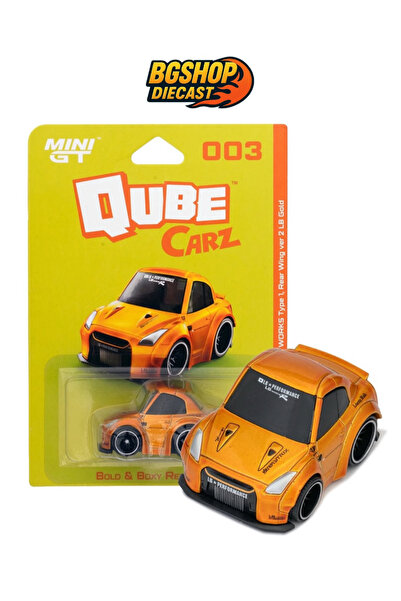 HOT WHEELS Mini GT - Nissan GT-R (R35) LB WORKS Type 1, Rear Wing ver 2 LB Gold