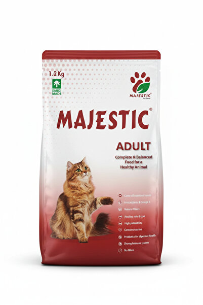 Majestic طعام القطط البالغة – تركيبة غذائية كاملة ومتوازنة وعالية القيمة (1.2...