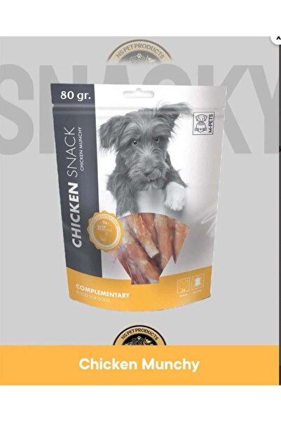 M-PETS Chicken Munchy - Tavuklu & Sığır Derili Köpek Ödül Maması 80 gr