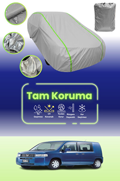 Dokaca Neo Gray Neon Corded Fabric Honda Mobilio 2001 - 2004 Compatible Car Cover Car Tarpaulin Protection Cover
