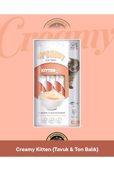M-PETS Creamy Kitten Fonksiyonel - Yavru Kedi Krema Ödül Maması 4x15 gr