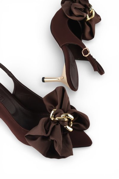 luuq shoes LANSO Low Heel Bow Detail Heeled Shoes