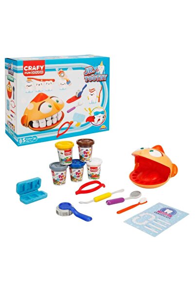 PopŞeker Crafy Jr. Toothy Dişçi Oyun Hamuru Seti – 12 Parça Eğitici Diş Hekim...