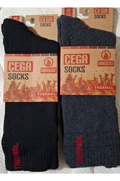 Çega Socks 2 Pairs of Premium Winter Thermal Towel Men's Socks