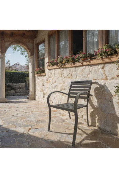 Tasamem Dafia كرسي خارجي خشب حديد