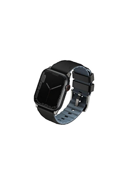 uniq يونيك - لينوس سوار ساعة ابل سليكون 45/44/42MM اسود