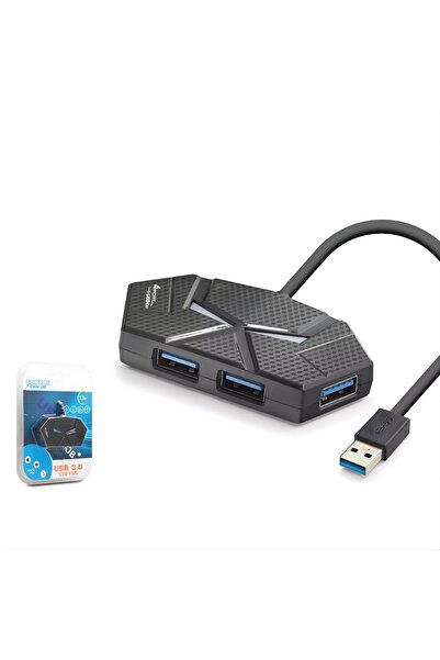 MN6 MN137S Gaming USB 3.0 Hub 4 Port 5Gbps LED Işıklı Çoklayıcı 1.2m