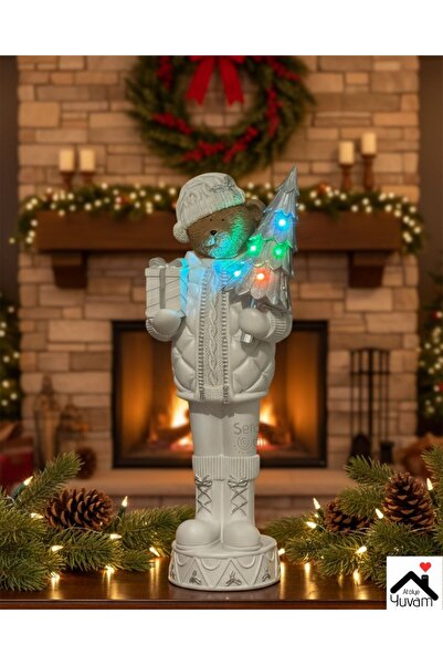 Serap Art LED Işıklı Yılbaşı Dekoru Ayıcık Figür – Çam Ağaçlı Yeni Yıl Süsü –...