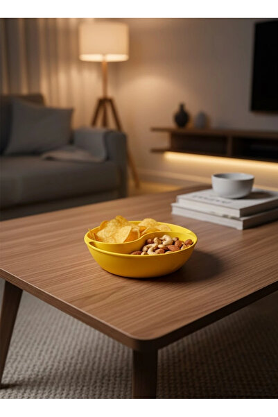 Twin Store Mey Import ®   Yellow Snack Bowl Set 4 Pieces 3X12 cm